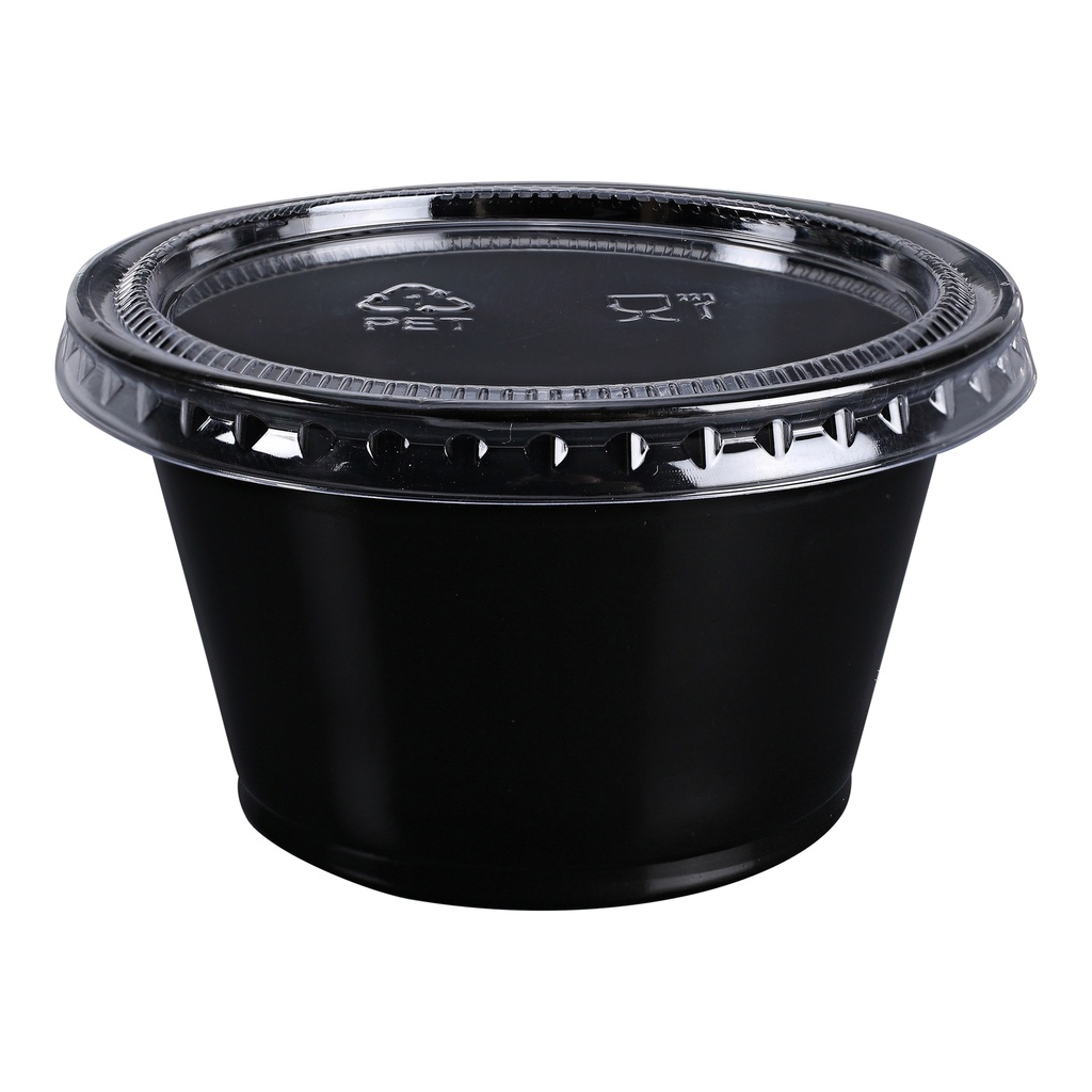 *SPECIAL ORDER ITEM* Portion Cup, Capacity: 4 oz, Color: Black, Material: Polypropylene, 2500 Cups/Cs *ESTIMATED DELIVERY 1 TO 2 WEEKS* (NOT RETURNABLE)