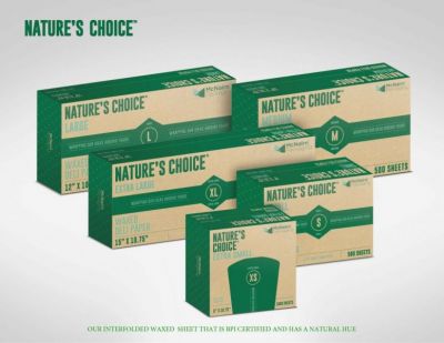 Interfolded deli sheets, grease resistant, Size: 12"x10.75", Color: Kraft, Compostable, 6000/cs