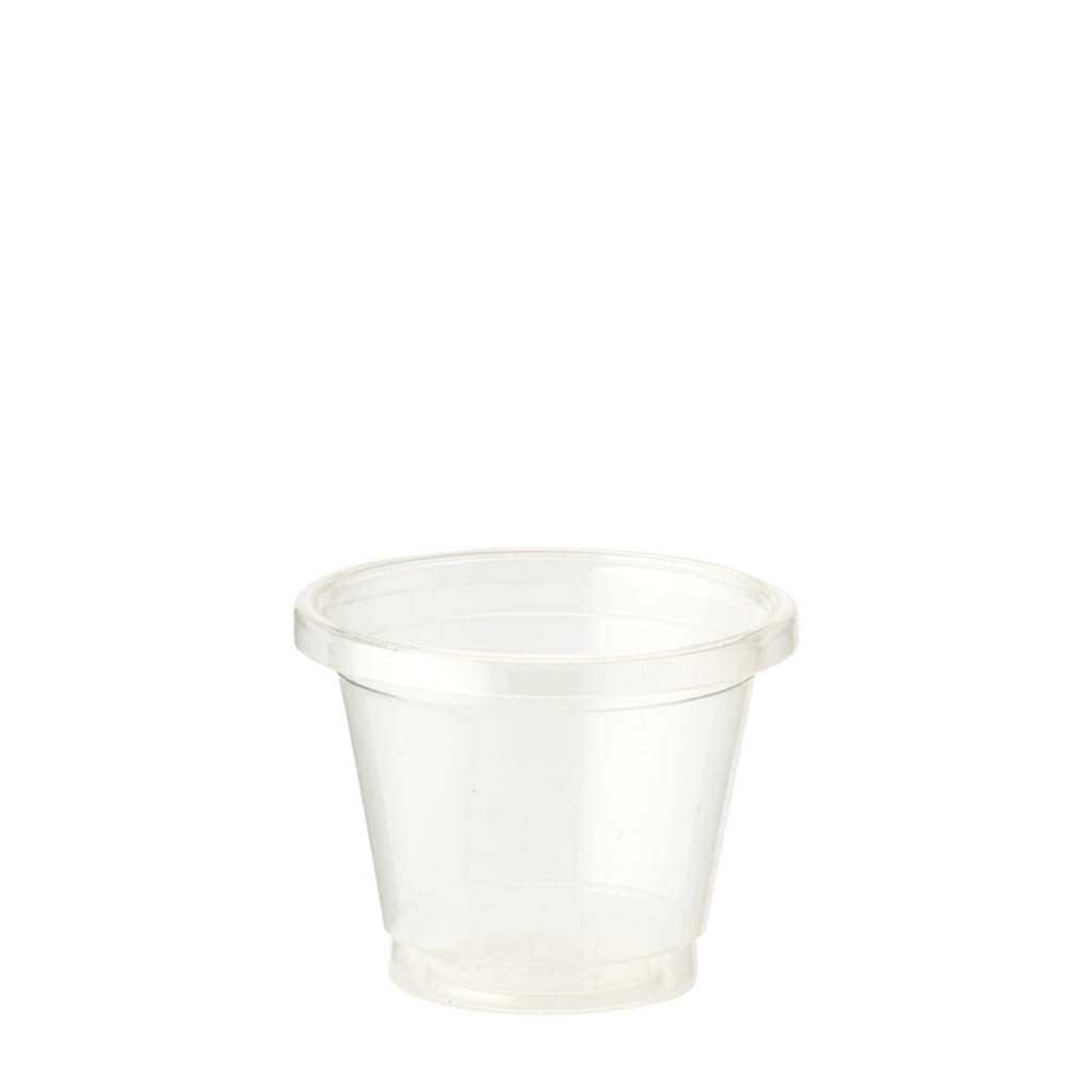 [001032-01] 1 oz Portion Cup, Compostable, Color: Clear, Material: PLA, 3000/cs *No lid available for this item