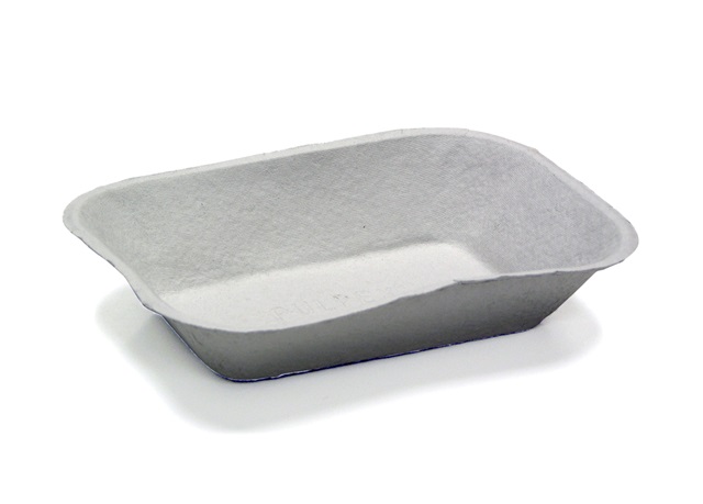 Food Tray / Savaday, Size: 9.12"x6.88"x1.75"H; #300, Capacity: 32 oz, Material: Paper Pulp, Color: Cream, Compostable, 460/cs