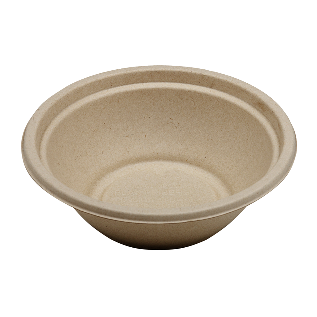 [004106-01] *SPECIAL ORDER ITEM* 24 oz Plant Fiber Bowl, Color: Natural, Compostable, 500/cs *ESTIMATED DELIVERY 4 TO 6 WEEKS* (NOT RETURNABLE)
