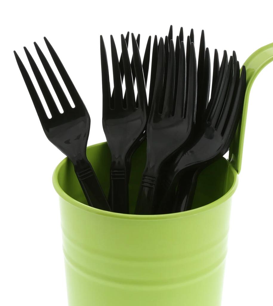 *SPECIAL ORDER ITEM* Fork, heavy weight, Color: Black, Material: Plastic, 1000/cs *ESTIMATED DELIVERY 1 TO 2 WEEKS* (NOT RETURNABLE)