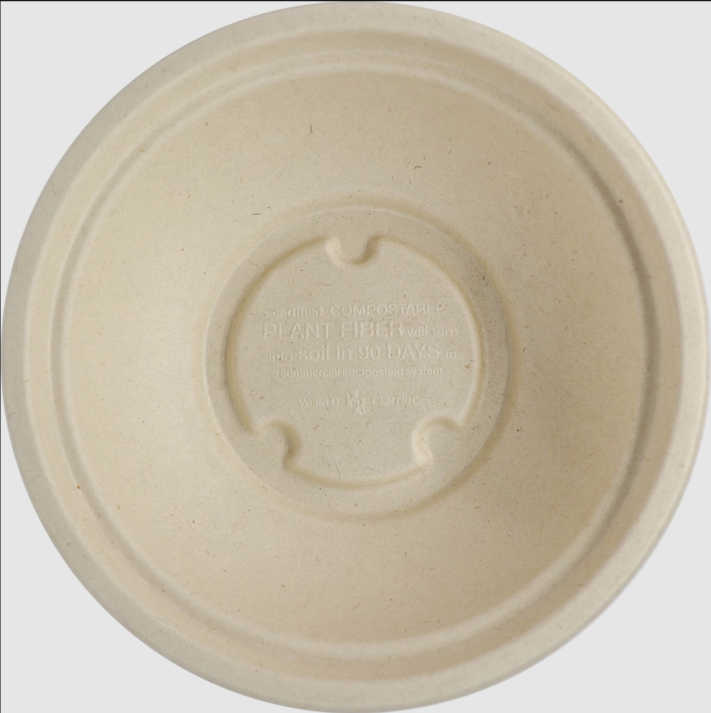 16 oz Plant Fiber Bowl, Color: Natural, Compostable, 500/cs