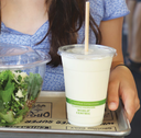Flat Lid PLA with Straw Hole - 9Q to 24 oz Cold Cups, Clear - 1000/cs