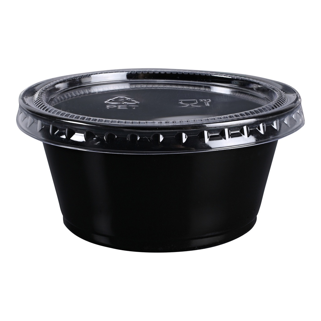 3.25 oz portion cup, Color: black, Material: polypropylene, 2500/cs