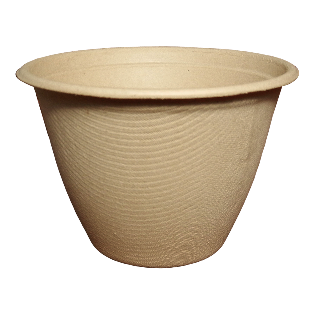 Round Barrel Bowl, Capacity: 16 oz., Color: Tan, Material: Plant Fiber, BPI Certified Compostable, Suitable for Hot or Cold Foods, Microwave & Freezer Safe, 50/Sleeve; 10 Sleeves/Cs; 500/Cs