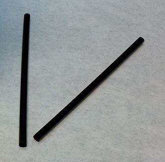 Jumbo straw, Length: 5.75", Color: Black, Material: Plastic, Unwrapped, 12500/cs