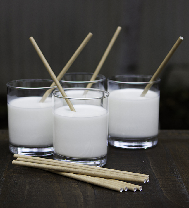 Jumbo straw, Length: 8", Paper Wrapped, Compostable, Color: Natural, Material: Paper, 6000/cs