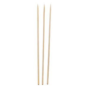 Bamboo Skewer, Length: 10", 100 Skewers/Pack; 10 Packs/Box; 12 Boxes/Cs; 12000 Skewers/Cs