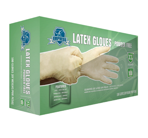Latex gloves, powder free, Size: XL, Color: clear, 1000/cs