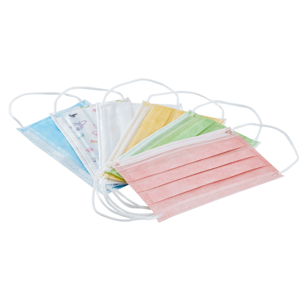 3-Ply Kids Face Mask with Elastic Ear Loops, 30/cs