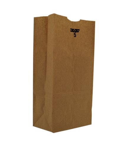 5# Grocery Paper Bag, Size: 5.25x3.44x10.31, Color: Natural, 500/cs