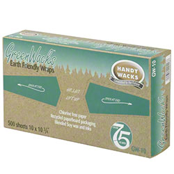 10"x10.75" Medium Weight Interfolded Dry Wax Paper, Compostable, Color: Natural, 2000/cs