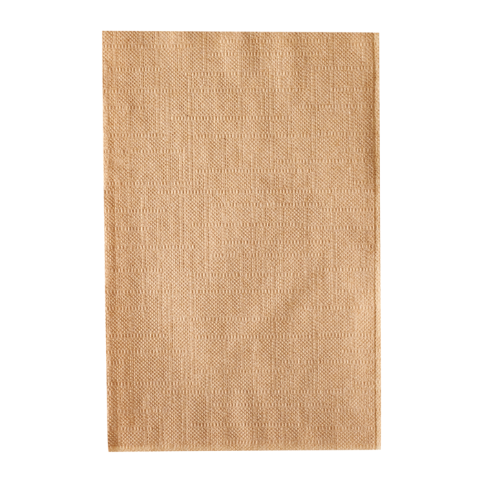 Interfolded Dispenser Napkin, Color: Kraft, 2-ply, Size: 6.3" x 8.8", Made from 100% Recycled Fiber, 500 Napkins/Pack; 12 Packs/Cs; 6000 Napkins/Cs