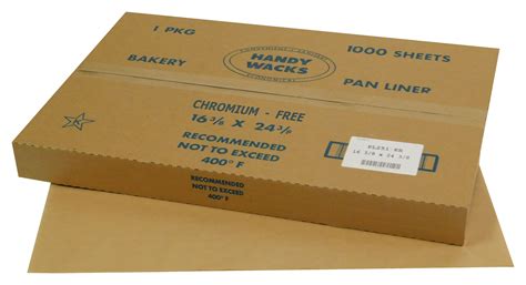 Pan Liner, Full Size: 16.38" x 24.38", Color: Natural, Material: Unbleached Paper; Chromium Free, Compostable, 1000/cs