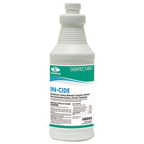 In-Cide, Disinfectant, Cleaner, Mildewstat, Fungicide, Sanitizer, Non-Food Contact Surfaces, Virucide, Deodorizer, Ready to use, 12: 32oz bottles/cs