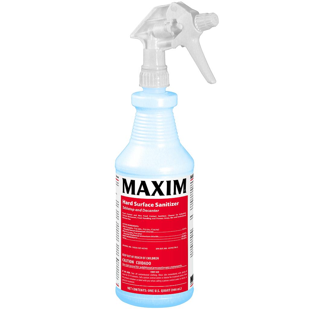Hard Surface Table Top Sanitizer, Size: 32 oz Spray Bottle, Ready to use, No Scent, 12/cs
