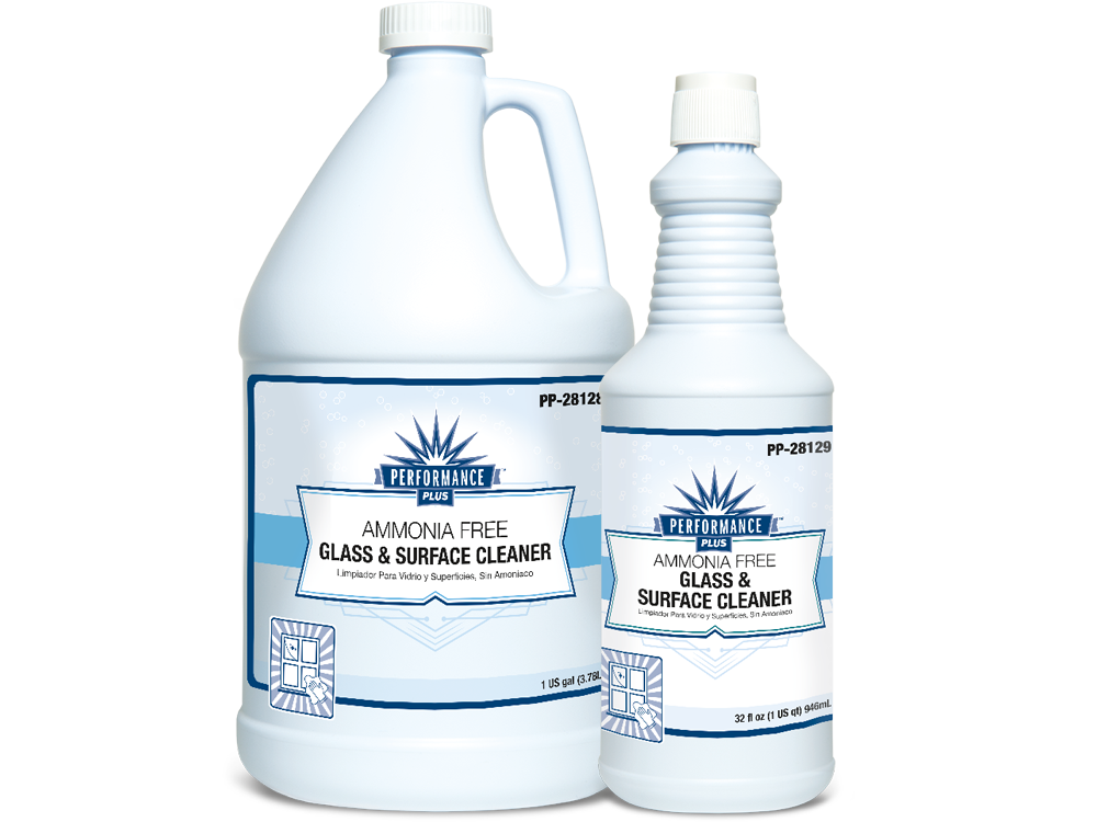 Performance Plus Glass and Surface Cleaner, Non-ammoniated, Ready to use, 1 Gallon Bottle; 4 Bottles/cs