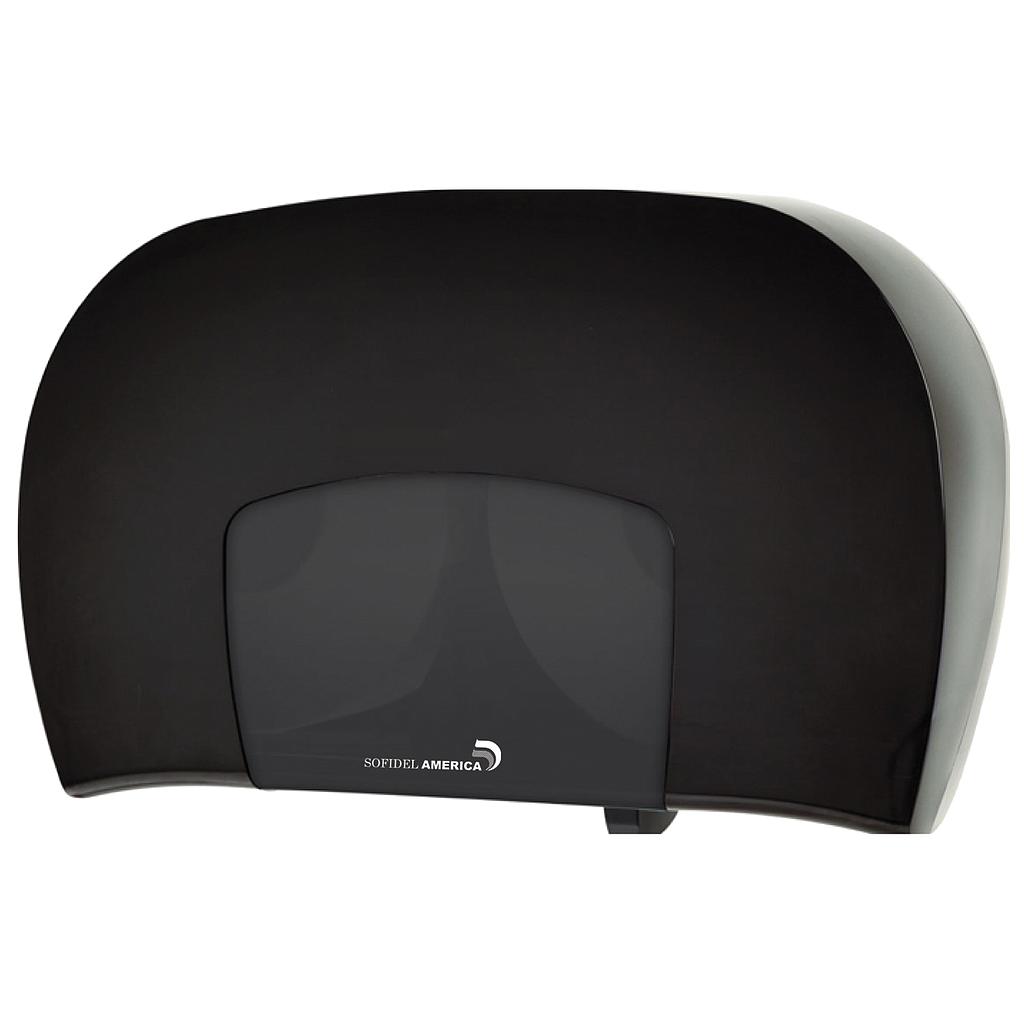 Jumbo bathroom tissue dispenser, twin, HEAVENLY SOFT, Color: Black