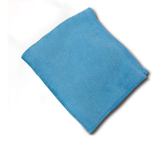 Microfiber Cloth, Color: Blue, Size: 16"x16", 12/cs