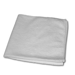 MICROFIBER CLOTH, Color; White, Size; 16"x 16", 12/cs