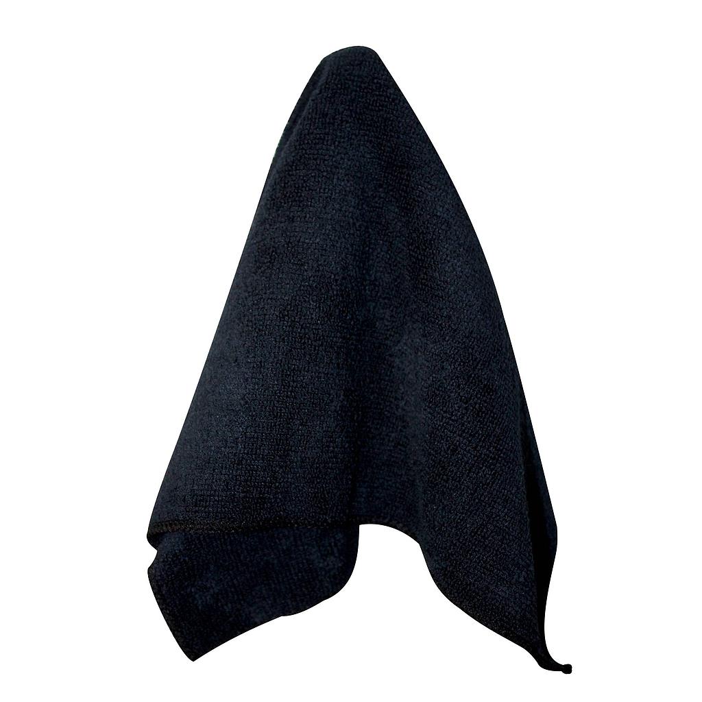 Microfiber Cloth, Color: Black, Size: 16"x16", 12/cs