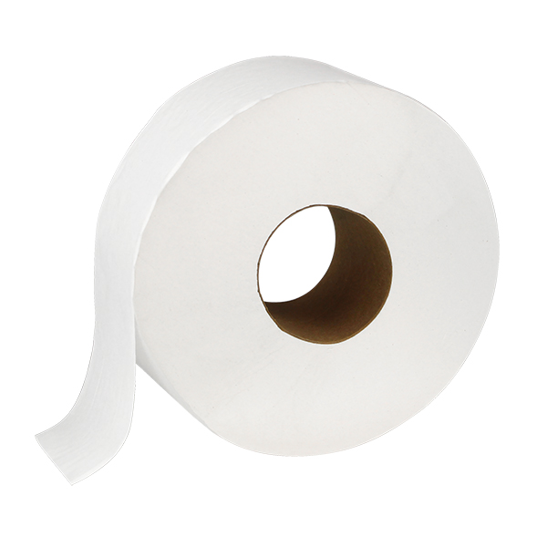 Bathroom Tissue, Jumbo Roll, 3.3” Wide, 1000' Roll, 2 ply, Made with 100% Recycled Fibers, White, 12 rolls/cs, Made in USA