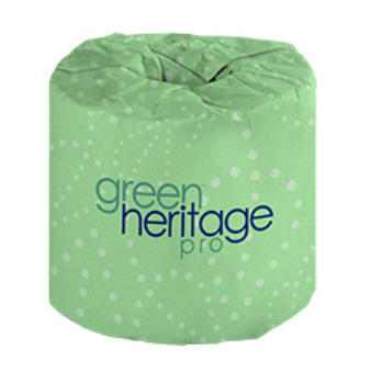 Bathroom Tissue, 2-ply, White, 4.4"x3.1" Sheets, 500 sheets/roll; 100% Recycled Paper, Average 45% Post Consumer Recycled Content, Green Seal Certified, 96 rolls/cs