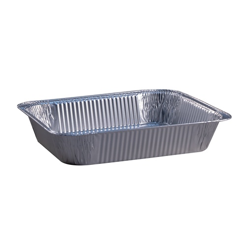 Aluminum Steam Table Pan, Half Size, Deep, Capacity: 128 fl oz., Depth: 2.48", 100/Cs