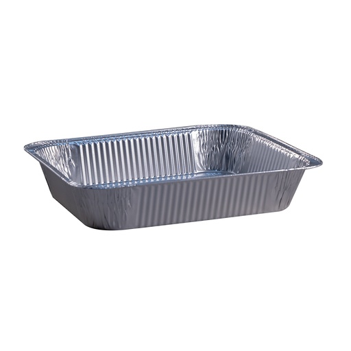 Aluminum Steam Table Pan, Half Size, Deep, Capacity: 128 fl oz., Depth: 2.56", 100/Cs