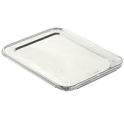 Aluminum Steam Table Pan Lid, Half Size, Recyclable, 100/Cs
