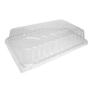 High Dome Lid, Fits Full-Size Steam Table Foil Pan, 21"x13"x3", Clear Plastic, 50/cs