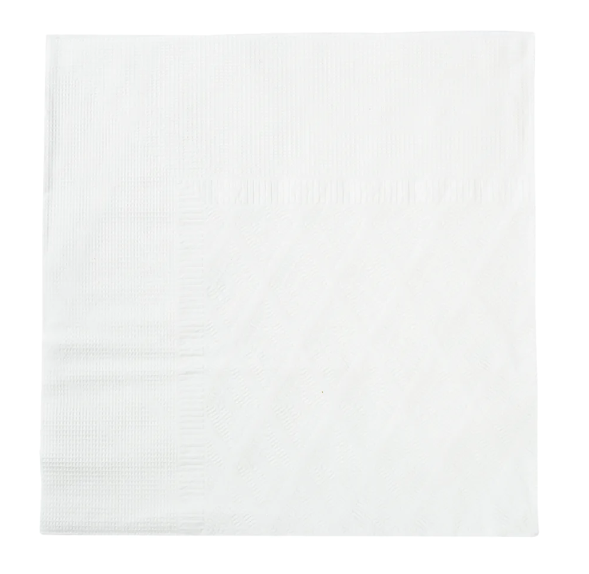 Dinner Napkin, 2-ply, Color: White, Size: 16.5"x16.5", 1/4 Fold, 3000/cs