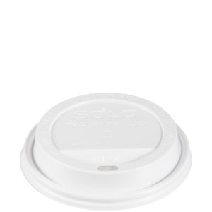 Solo Travel Hot Cup Lid, Color: White, For 10-24 oz Paper Hot Cups, 1000/cs