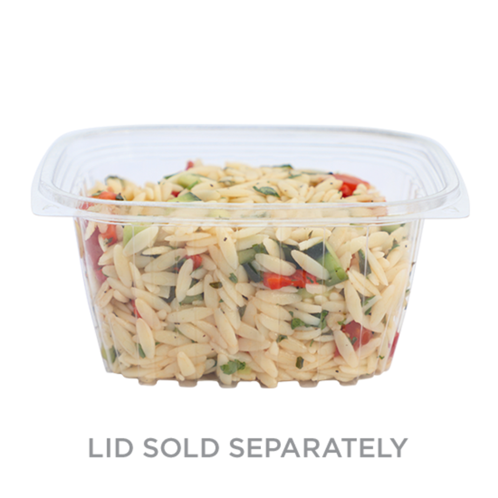 *SPECIAL ORDER ITEM* 16 oz Rectangular Deli Container, Color: Clear, Material: PLA, Compostable, 900/cs - Lid 004064-01 sold separately *LEAD TIME 8 to 12 WEEKS. THIS PRODUCT IS NOT RETURNABLE*