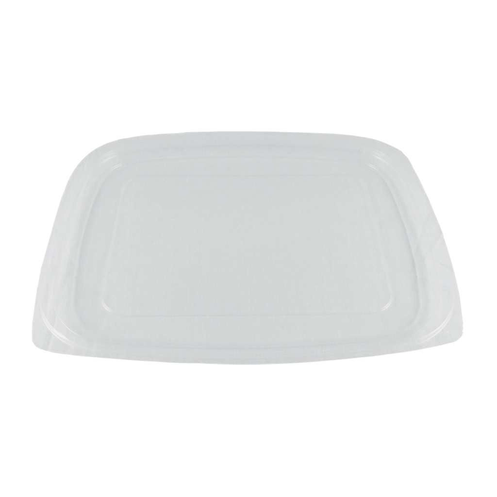 Lid for 24 & 32 oz Rectangular Deli Containers, Color: Clear, Material: PLA, Compostable, 600/cs