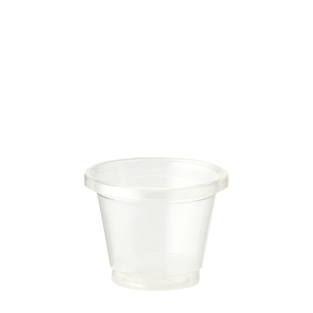 1 oz Portion Cup, Compostable, Clear, PLA ,3000/cs, No lid available for this item