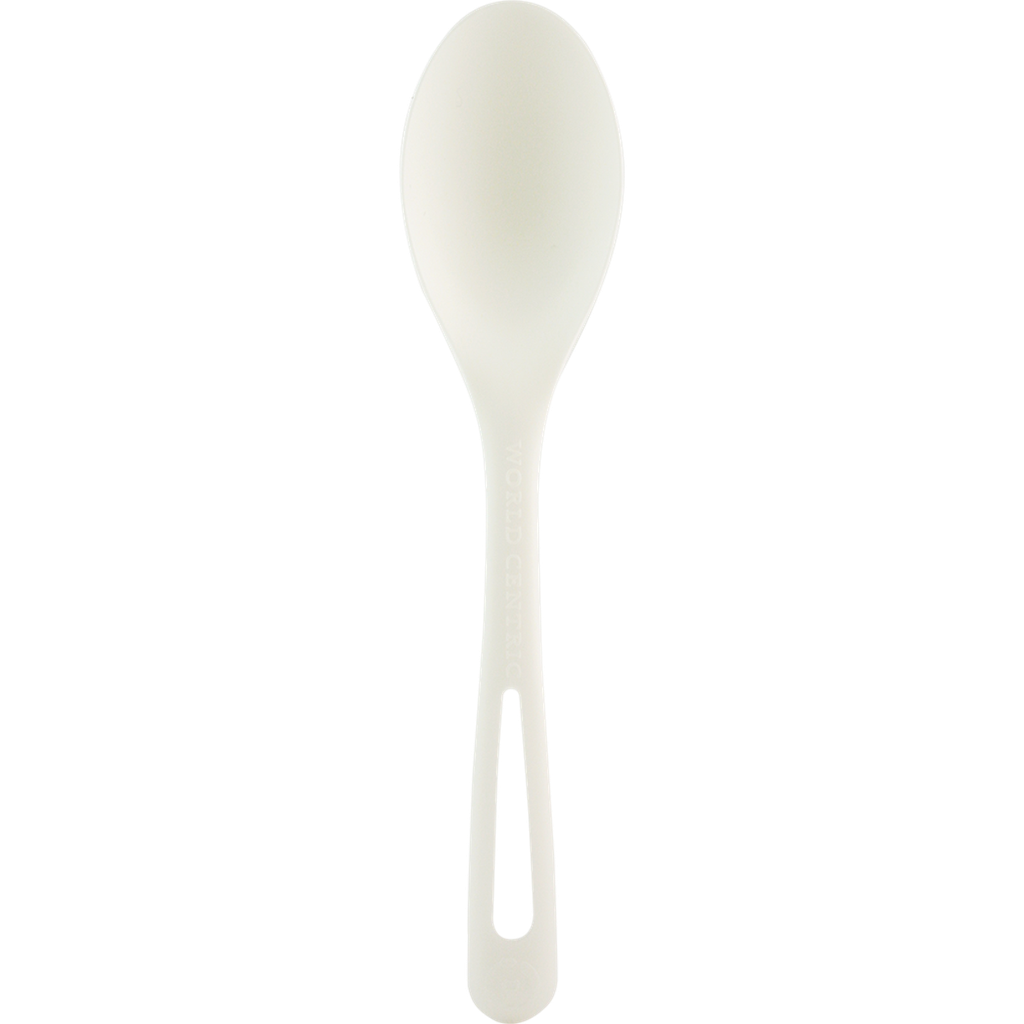 Spoon, Size: 6", Material: TPLA, BPI Certified Compostable, Color: White, 1000/cs