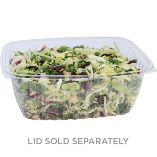 *SPECIAL ORDER ITEM* 64 oz Rectangular Deli Container, Color: Clear, Material: PLA, Compostable, 400/cs - Lid 004264-01 sold separately *LEAD TIME 8 to 12 WEEKS. THIS PRODUCT IS NOT RETURNABLE*