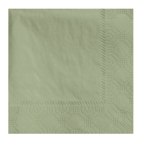 Beverage Napkin, 2-ply, Size: 9.5"x9.5” unfolded; 4.75”x4.75” folded, Color: Sage, Certified Compostable, 1000/cs