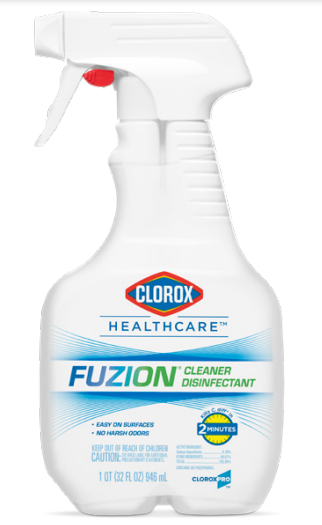 Clorox Pro Fuzion Cleaner & Disinfectant, Ready to Use, 32 oz Spray Bottle; 9 Bottles per Case