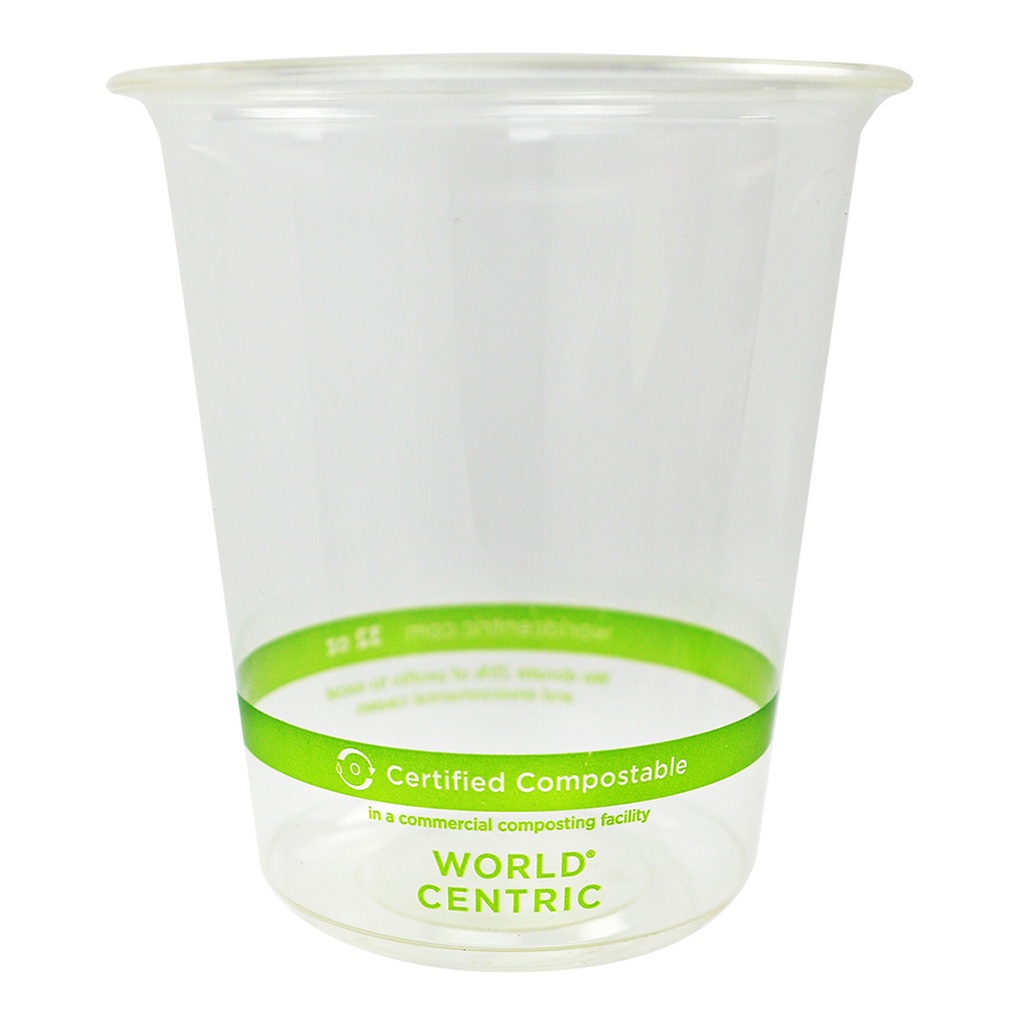 *SPECIAL ORDER ITEM* 32 oz Round Deli Container, Color: Clear with green stripe, Material: PLA, Certified Compostable, 500/cs *ESTIMATED DELIVERY 4 TO 6 WEEKS* (NOT RETURNABLE)