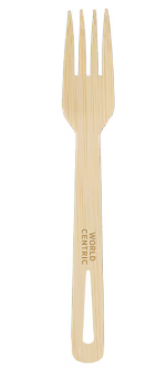 [007011-01] Wooden Fork, Size: 6.7", Material: Bamboo, Color: Natural, Compostable, 2000/cs