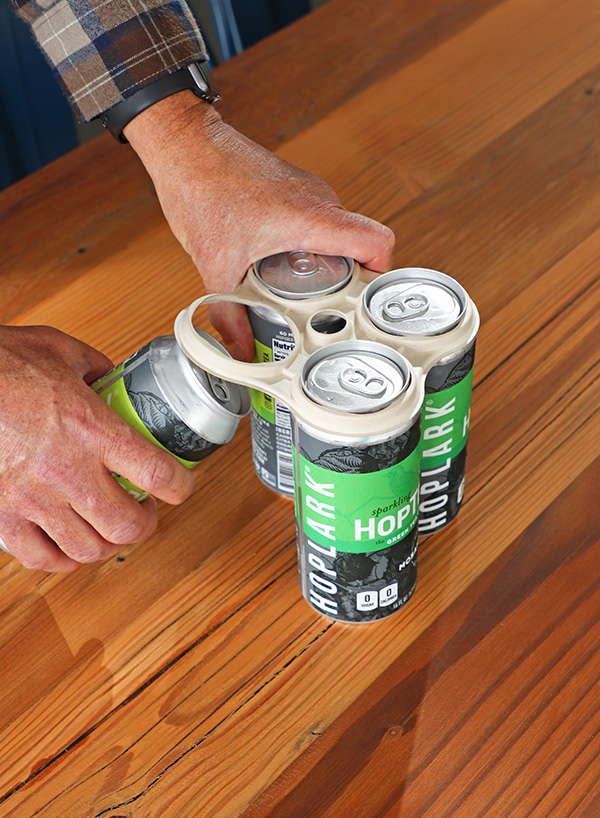 4-Can Fiber Carrier Rings, Material: Unbleached Plant Fiber, Home & Commercially Compostable, 600/cs