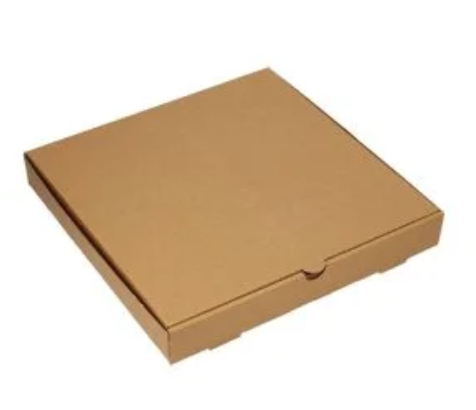 Pizza box, Size: 12"x12"x2", Color: Kraft / Kraft, B-Flute, 50/bundle