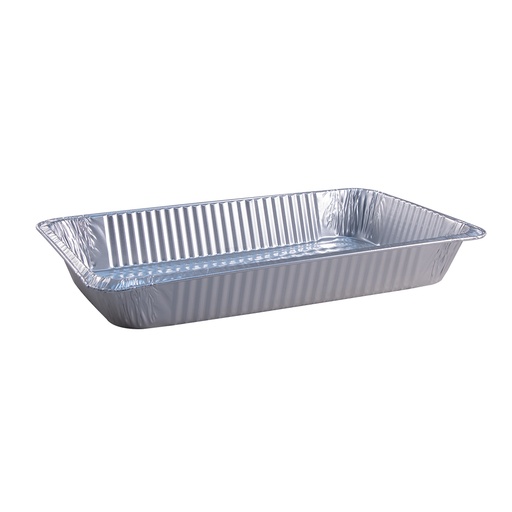 Aluminum Steam Table Pan, Full Size, Medium Depth, Dimensions: 20.75" x 12.75", Depth: 2.19", Thickness: 65 Gauge, 50/cs