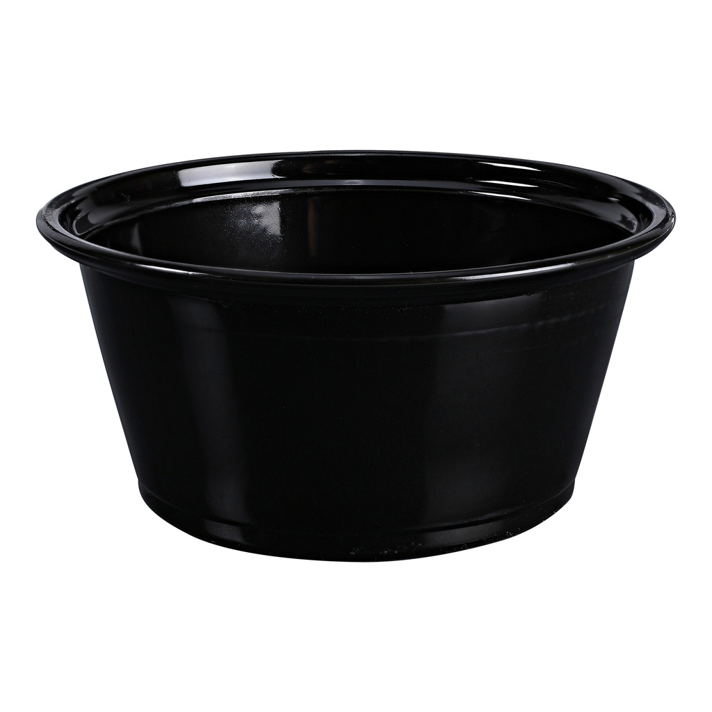 3.25 oz portion cup, Color: black, Material: polypropylene, 2500/cs
