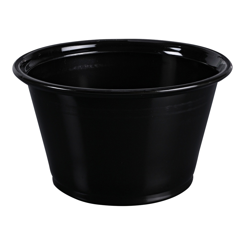 [001025-03] *SPECIAL ORDER ITEM* Portion Cup, Capacity: 4 oz, Color: Black, Material: Polypropylene, 2500 Cups/Cs *ESTIMATED DELIVERY 1 TO 2 WEEKS* (NOT RETURNABLE)
