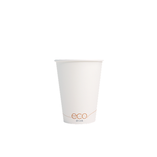 12 oz DRINK ECO Compostable, Single Wall Hot Cup, Material: PLA Lined Paper; 320gsm+30pla, 1000/cs