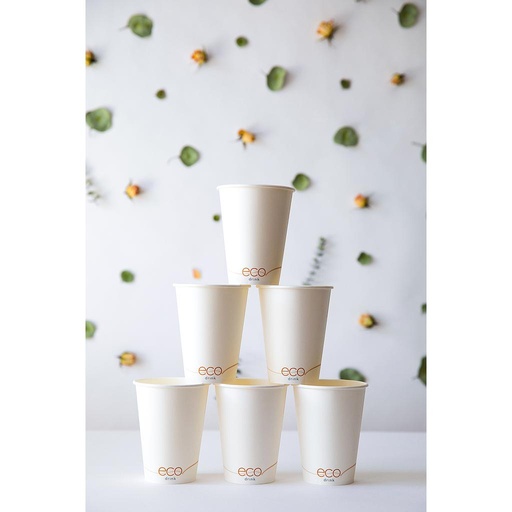 16 oz DRINK ECO Compostable, Single Wall Hot Cup, Material: PLA Lined Paper; 320gsm+30pla, 1000/cs
